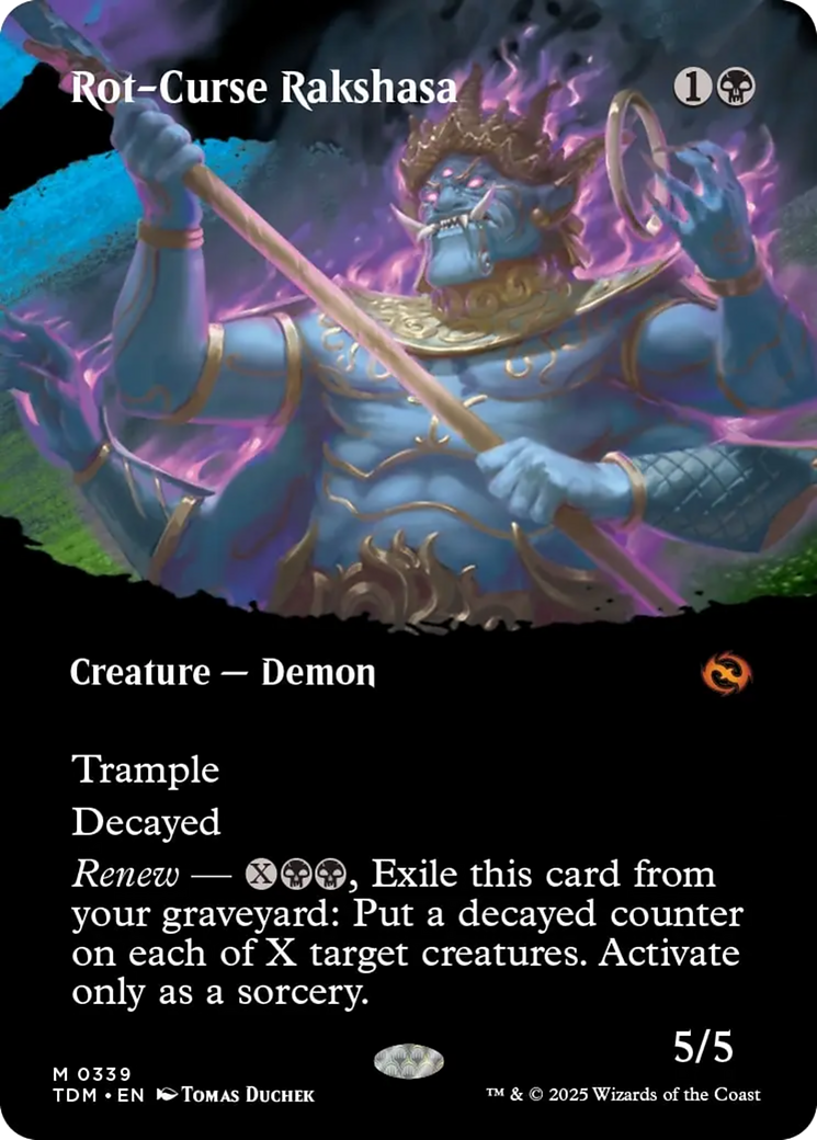 Rot-Curse Rakshasa (Borderless) [Tarkir: Dragonstorm] | Cracking-Singles