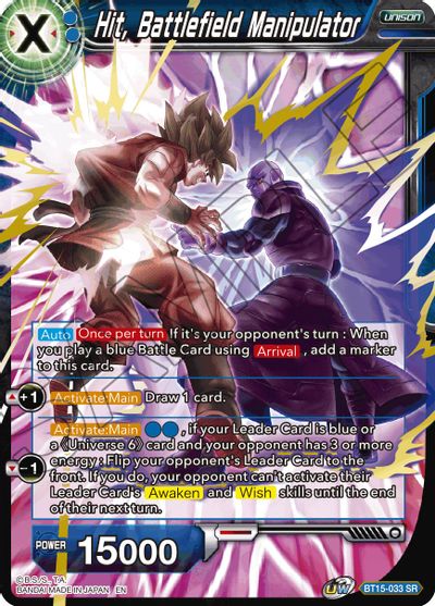 Hit, Battlefield Manipulator (BT15-033) [Saiyan Showdown] | Cracking-Singles