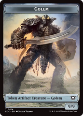 Golem (0012) // Golem (0014) Double-Sided Token [Edge of Eternities Commander Tokens] | Cracking-Singles
