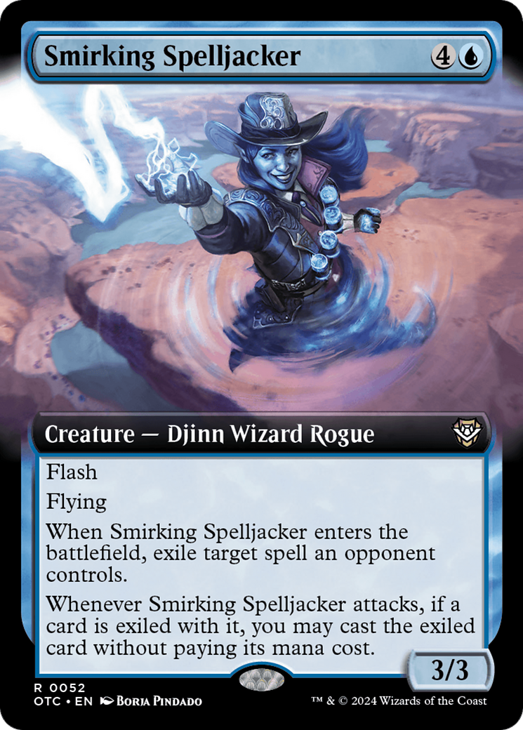 Smirking Spelljacker (Extended Art) [Outlaws of Thunder Junction Commander] | Cracking-Singles