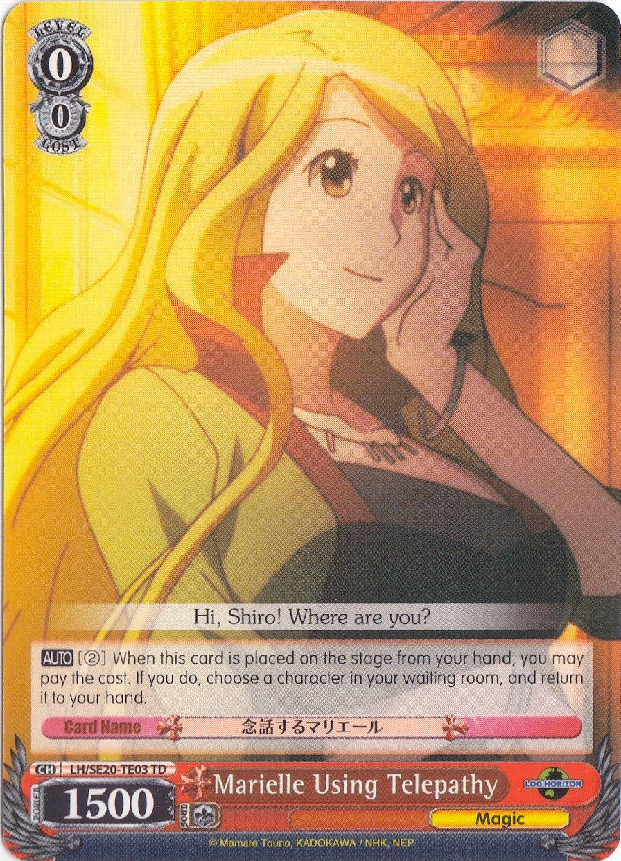 Marielle Using Telepathy (LH/SE20-TE03 TD) [LOG HORIZON] | Cracking-Singles