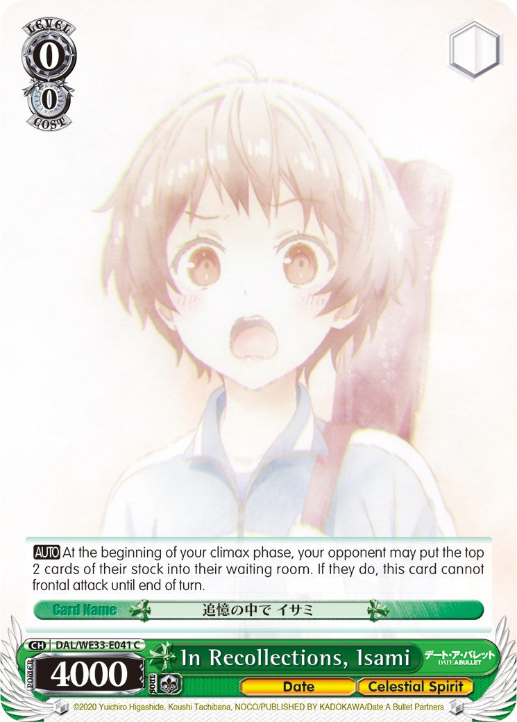 In Recollections, Isami (DAL/WE33-E041 C) (Parallel Foil) [Date A Bullet] | Cracking-Singles