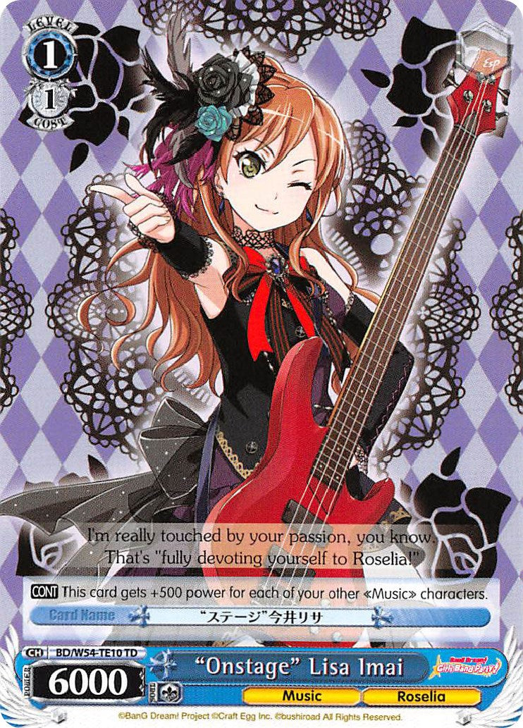 "Onstage" Lisa Imai (BD/W54-TE10 TD) [BanG Dream! Girls Band Party!] | Cracking-Singles