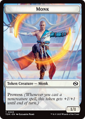 Bird // Monk Double-Sided Token [Tarkir: Dragonstorm Tokens] | Cracking-Singles