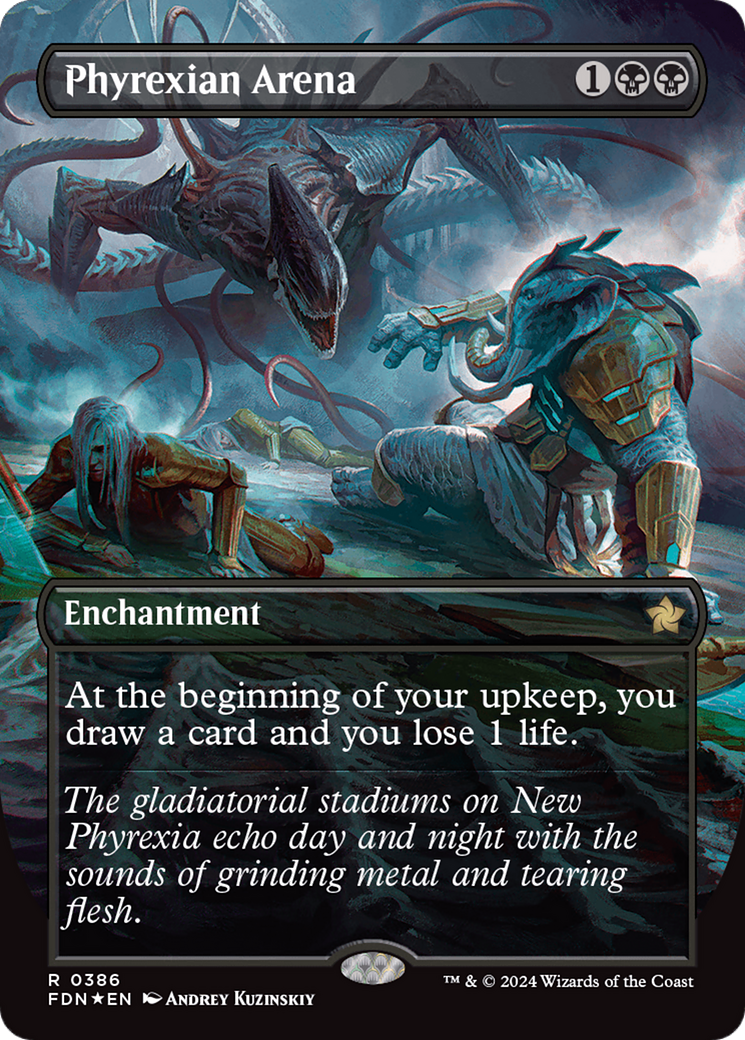 Phyrexian Arena (Borderless) (Mana Foil) [Foundations] | Cracking-Singles