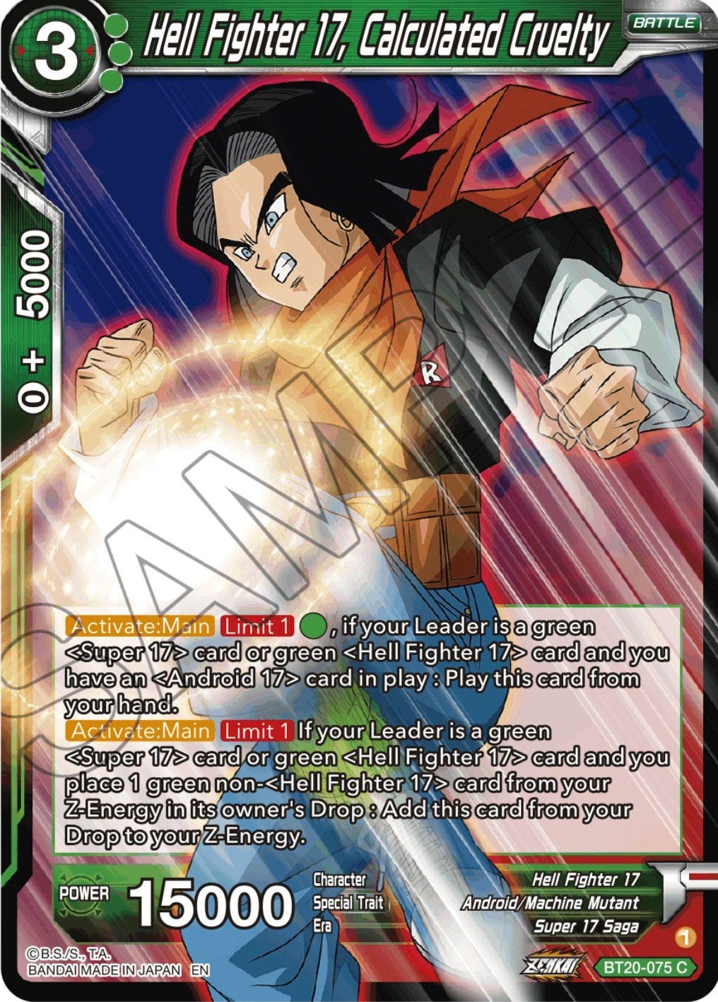 Hell Fighter 17, Calculated Cruelty (BT20-075) [Power Absorbed] | Cracking-Singles