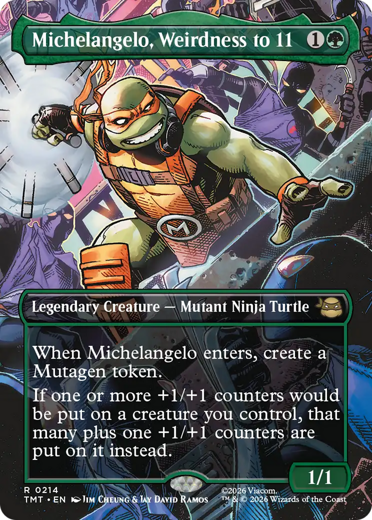 Michelangelo, Weirdness to 11 (Borderless) [Teenage Mutant Ninja Turtles] | Cracking-Singles