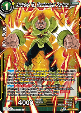 Android 16, Mechanical Partner (Rare) (BT13-113) [Supreme Rivalry] | Cracking-Singles