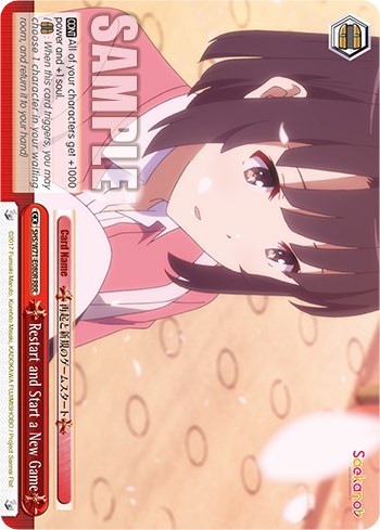 Restart and Start a New Game [Saekano How to Raise a Boring Girlfriend. flat] | Cracking-Singles