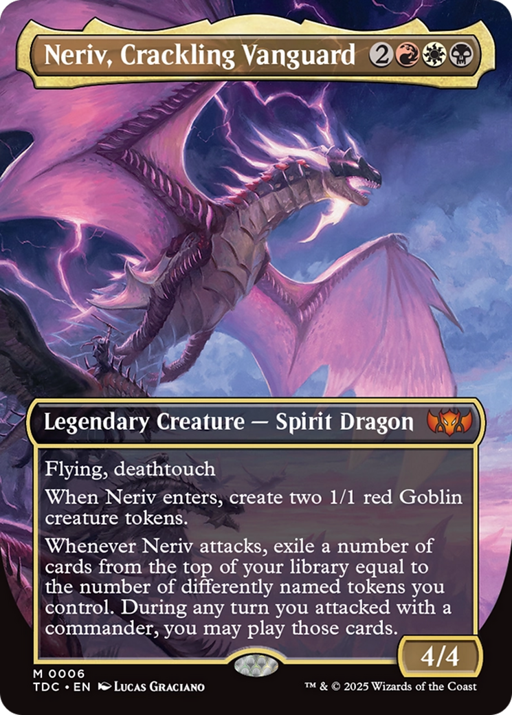 Neriv, Crackling Vanguard (Borderless) [Tarkir: Dragonstorm Commander] | Cracking-Singles