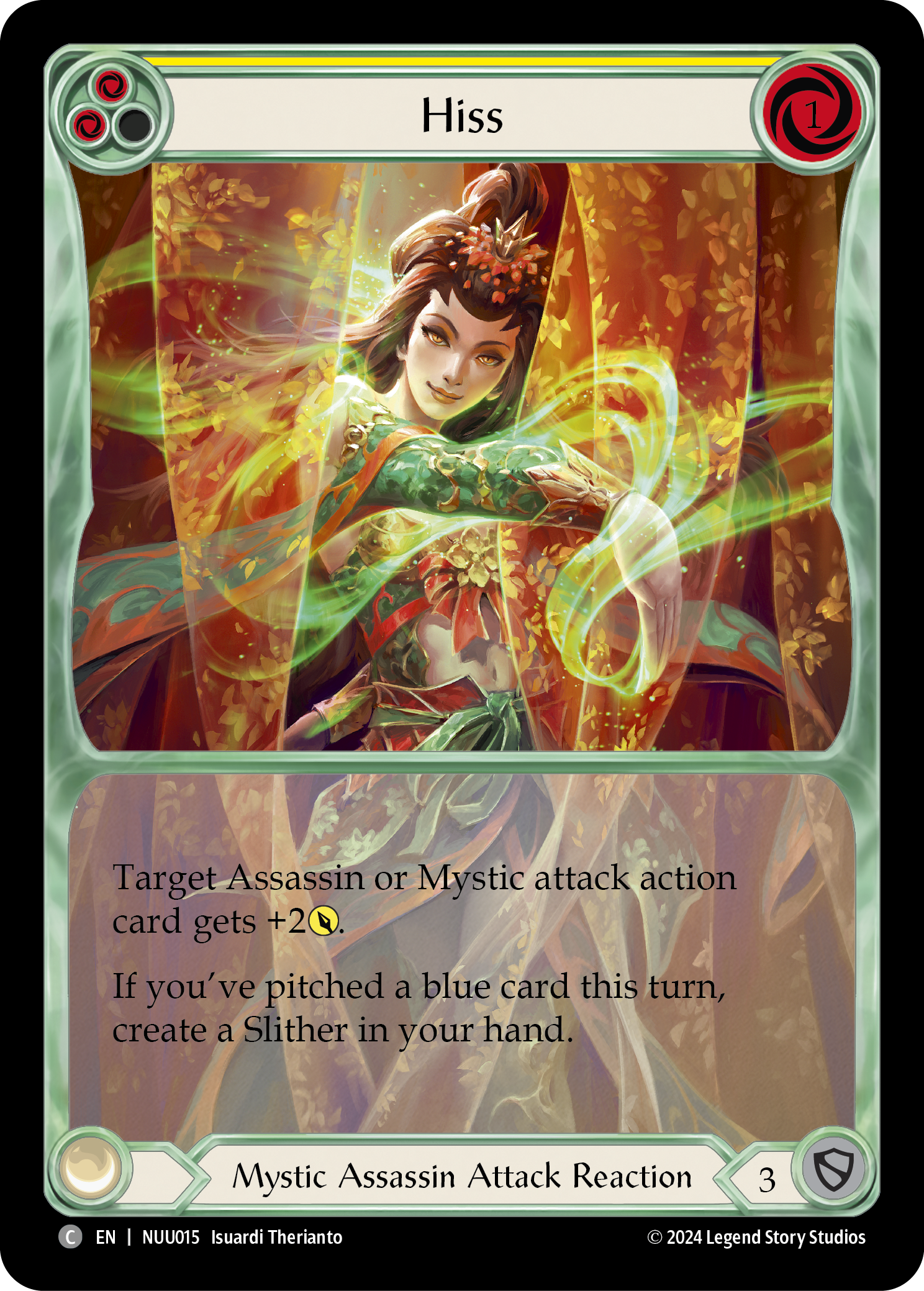 Hiss (Yellow) [NUU015] (Part the Mistveil Nuu Blitz Deck) | Cracking-Singles