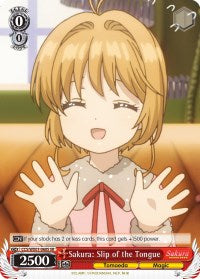 Sakura: Slip of the Tongue (CCS/WX01-060S SR) [Cardcaptor Sakura: Clear Card] | Cracking-Singles