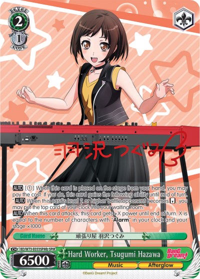 Hard Worker, Tsugumi Hazawa (BD/W73-E033SPMb) [BanG Dream! Vol.2] | Cracking-Singles