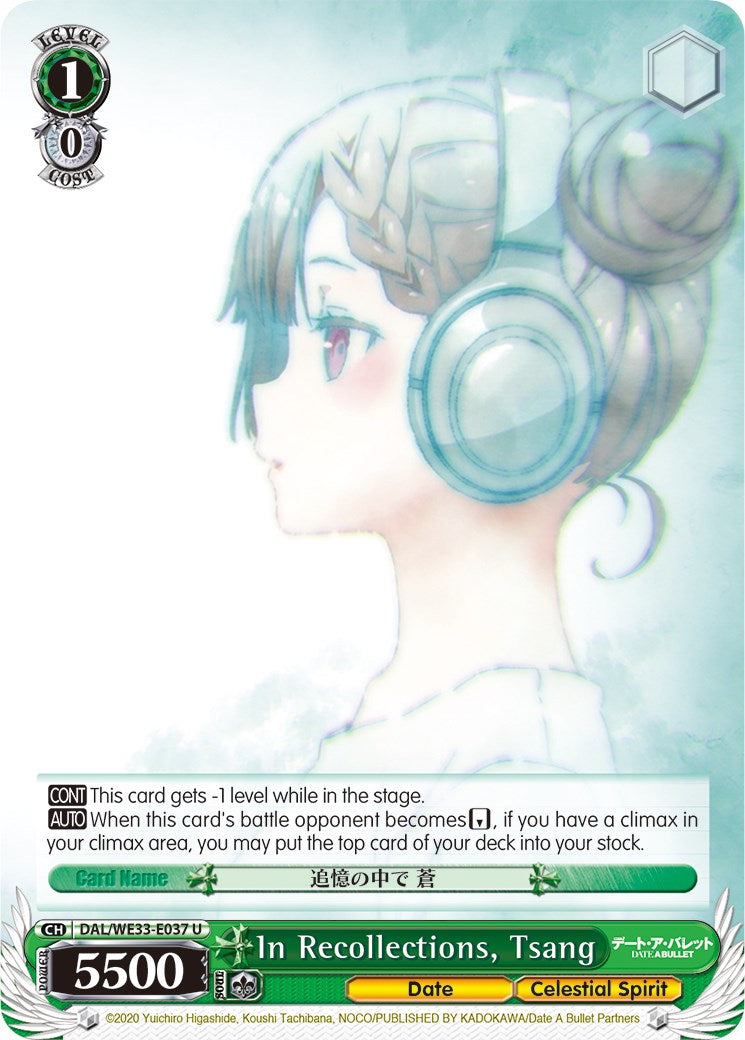 In Recollections, Tsang (DAL/WE33-E037 U) (Parallel Foil) [Date A Bullet] | Cracking-Singles