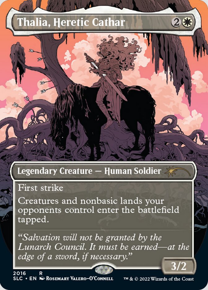 Thalia, Heretic Cathar (Borderless) [Secret Lair Countdown Kit] | Cracking-Singles