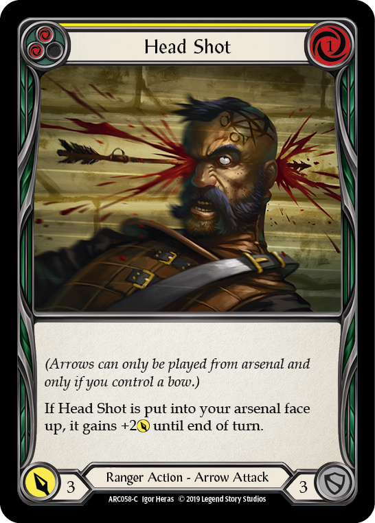 Head Shot (Yellow) [ARC058-C] (Arcane Rising)  1st Edition Normal | Cracking-Singles