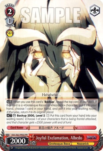 Joyful Exclamation, Albedo (OVL/S62-PE02 PR) (Promo) [Nazarick: Tomb of the Undead] | Cracking-Singles