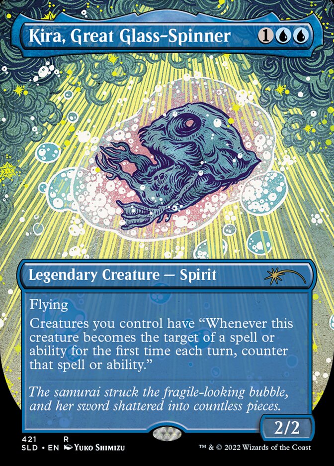 Kira, Great Glass-Spinner (Borderless) [Secret Lair Drop Series] | Cracking-Singles