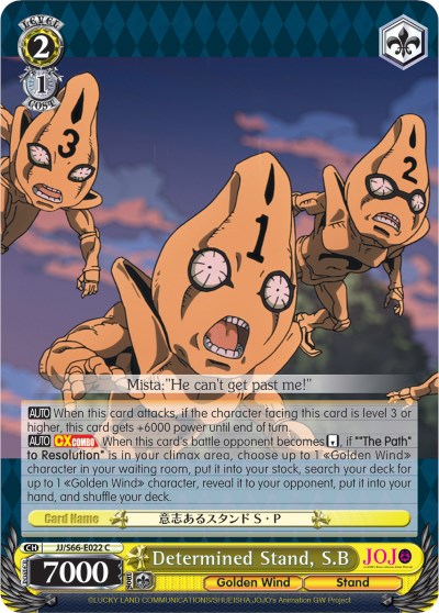 Determined Stand, S.B (JJ/S66-E022 C) [JoJo's Bizarre Adventure: Golden Wind] | Cracking-Singles