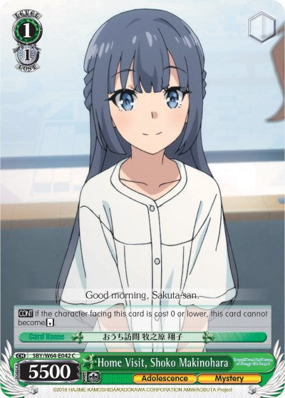Home Visit, Shoko Makinohara (SBY/W64-E042 C) [Rascal Does Not Dream of Bunny Girl Senpai] | Cracking-Singles