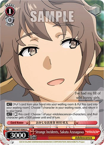 Strange Incidents, Sakuta Azusagawa [Rascal Does Not Dream of a Dreaming Girl] | Cracking-Singles