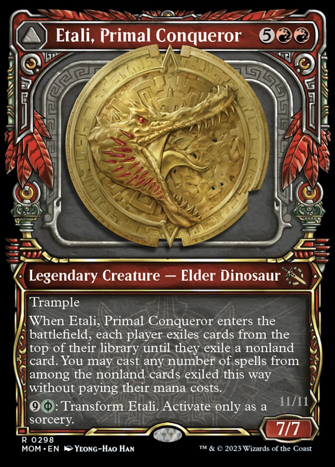 Etali, Primal Conqueror // Etali, Primal Sickness (Showcase Planar Booster Fun) [March of the Machine] | Cracking-Singles