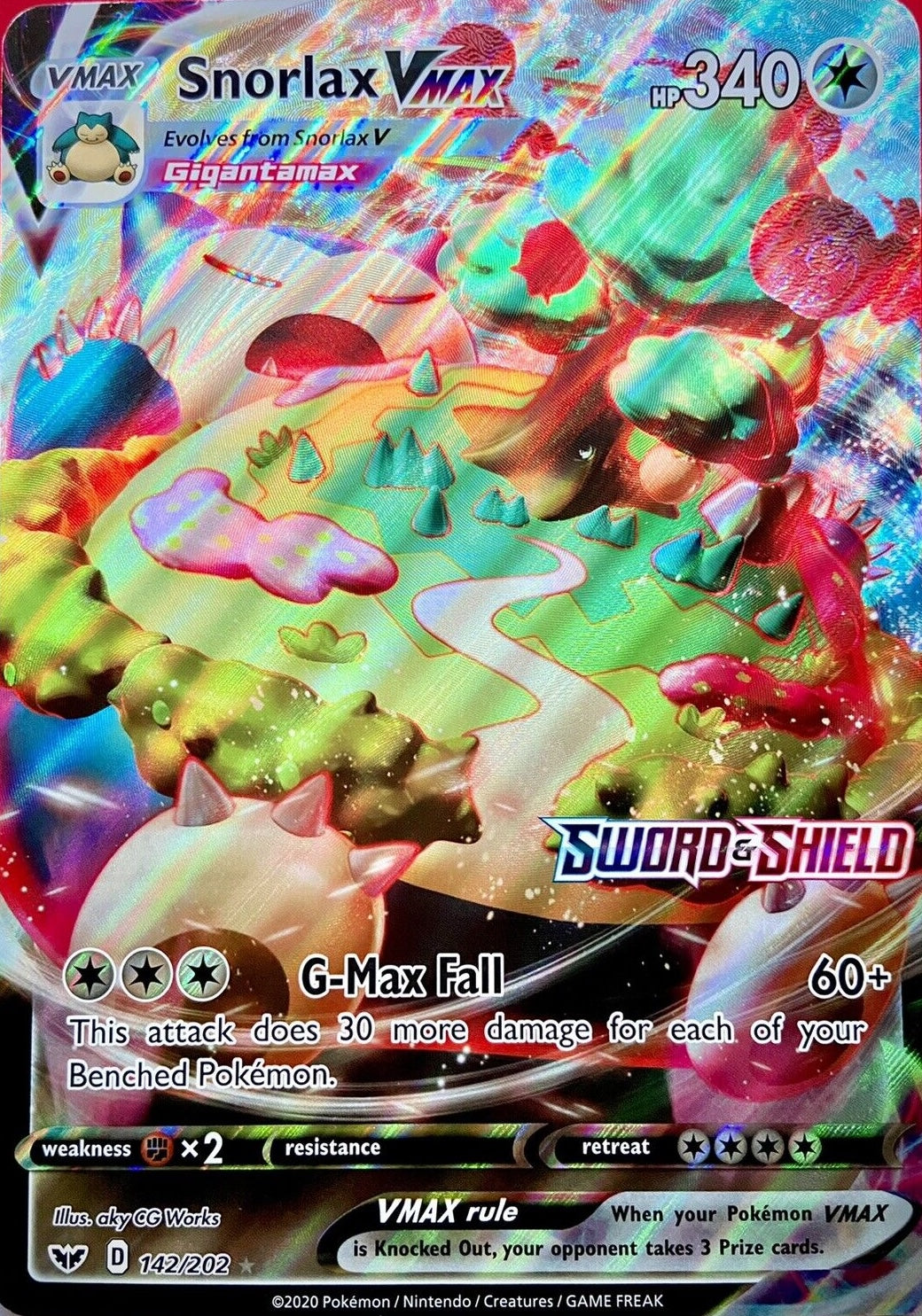 Snorlax VMAX (142/202) (Jumbo Card) [Sword & Shield: Base Set] | Cracking-Singles