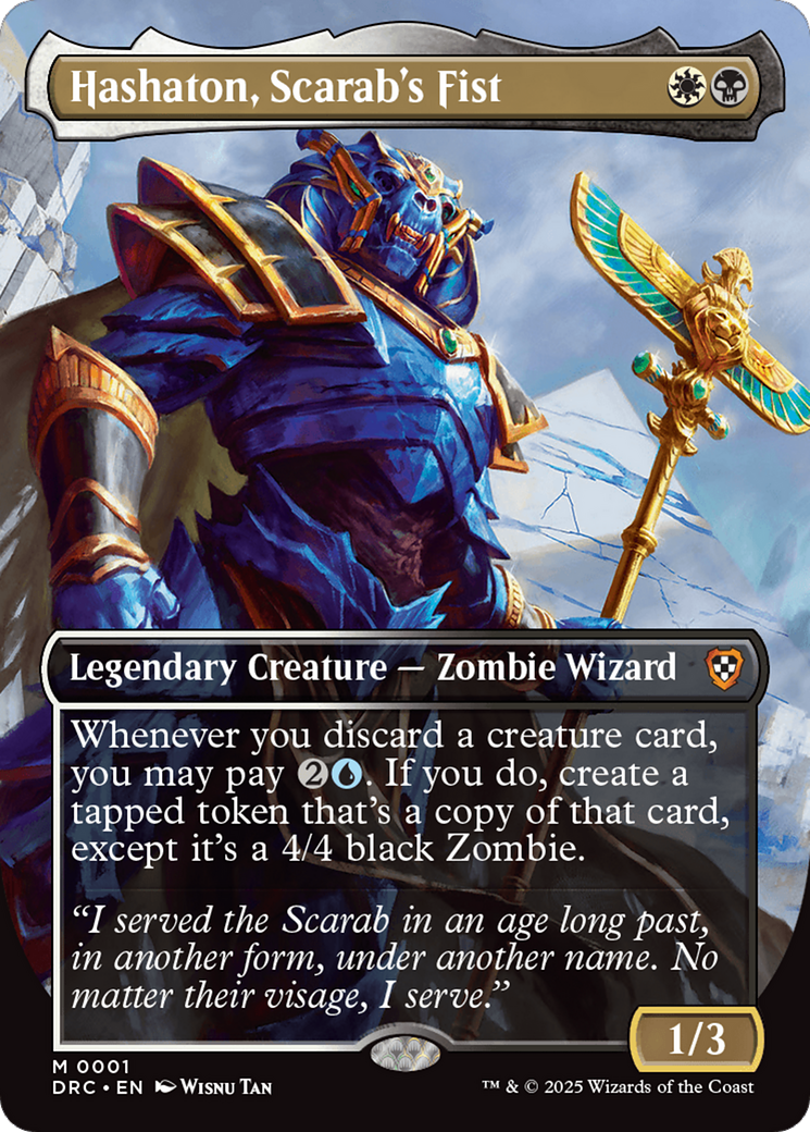 Hashaton, Scarab's Fist (Borderless) [Aetherdrift Commander] | Cracking-Singles