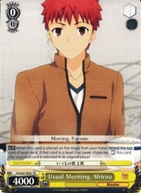 Usual Morning, Shirou (FS/S34-TE03 TD) [Fate/Stay Night [Unlimited Blade Works]] | Cracking-Singles