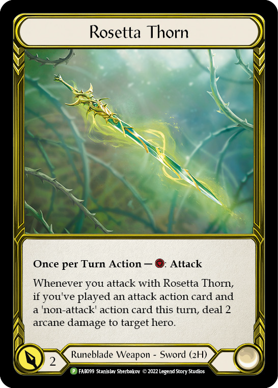 Rosetta Thorn (Golden) [FAB099] (Promo)  Cold Foil | Cracking-Singles