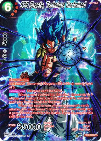SSB Gogeta, Technique Unchained (SPR) (BT11-012) [Vermilion Bloodline 2nd Edition] | Cracking-Singles