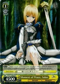 Moment of Peace, Saber (FZ/S17-PE04 PR) (Promo) [Fate/Zero] | Cracking-Singles