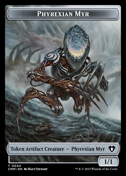 Treasure // Phyrexian Myr Double-Sided Token [Commander Masters Tokens] | Cracking-Singles