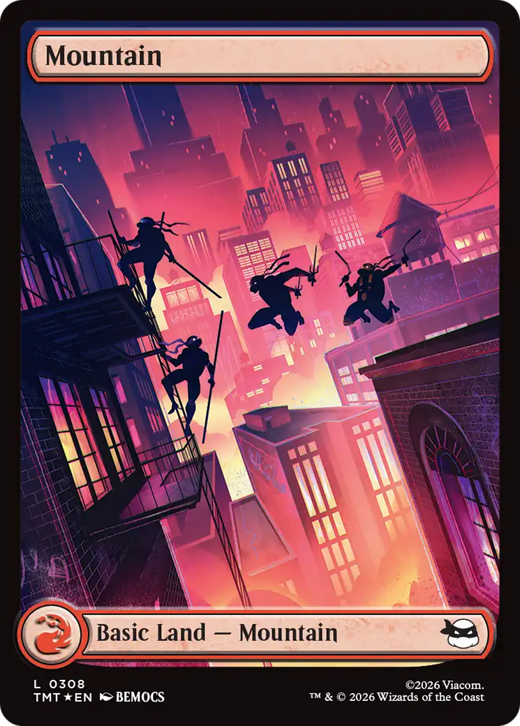 Mountain (0308) (Surge Foil) [Teenage Mutant Ninja Turtles] | Cracking-Singles