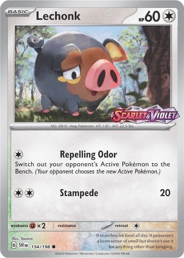 Lechonk (154/198) (Store Promo) [Scarlet & Violet: Black Star Promos] | Cracking-Singles