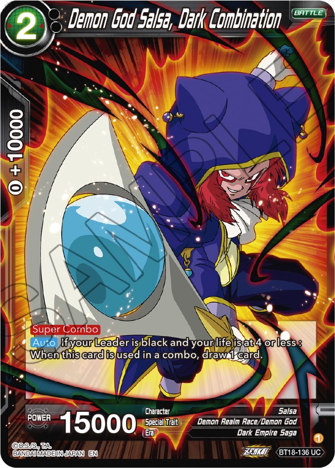 Demon God Salsa, Dark Combination (BT18-136) [Dawn of the Z-Legends] | Cracking-Singles