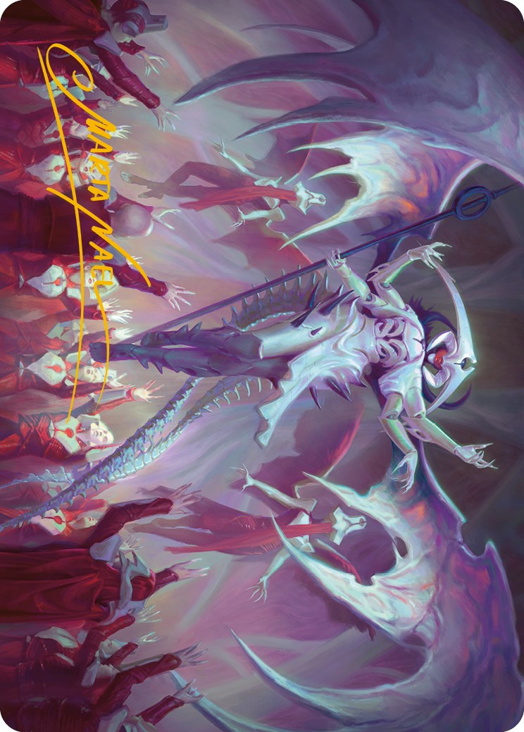 Atraxa, Grand Unifier Art Card (Gold-Stamped Signature) [Phyrexia: All Will Be One Art Series] | Cracking-Singles