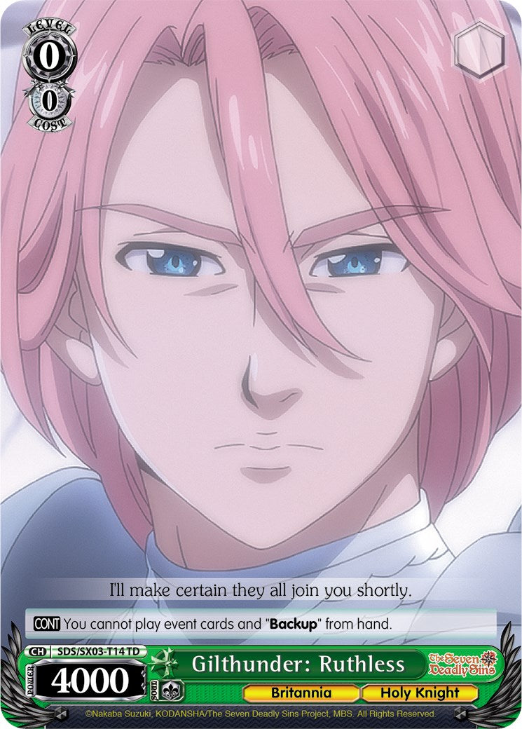 Gilthunder: Ruthless (SDS/SX03-T14 TD) [The Seven Deadly Sins] | Cracking-Singles