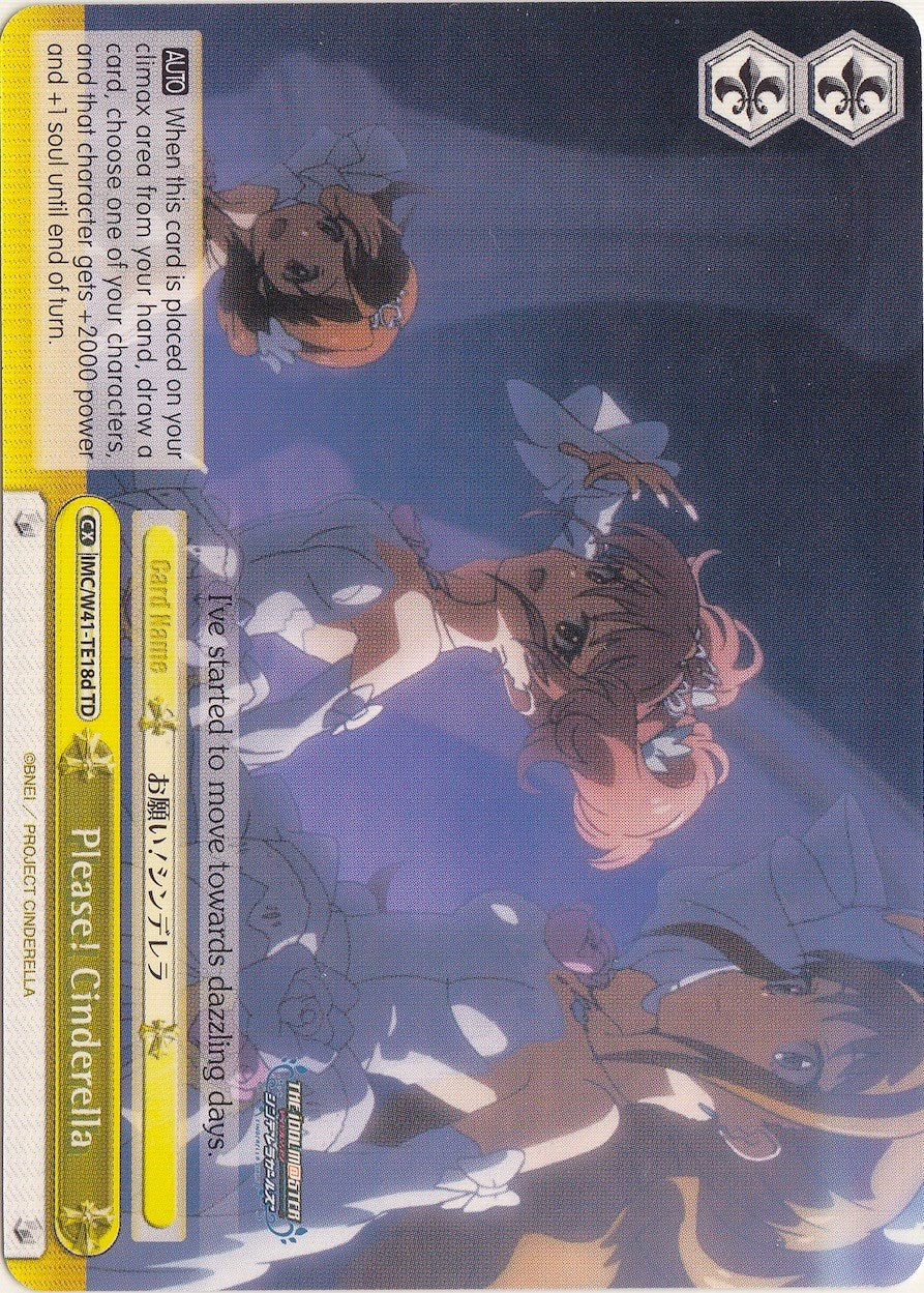 Please! Cinderella (IMC/W41-TE18d TD) (Yellow) [The iDOLM@STER Cinderella Girls] | Cracking-Singles