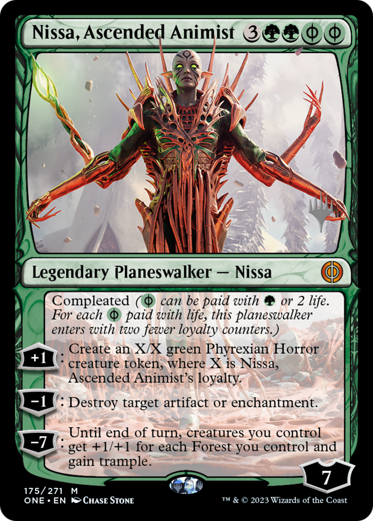 Nissa, Ascended Animist (Promo Pack) [Phyrexia: All Will Be One Promos] | Cracking-Singles