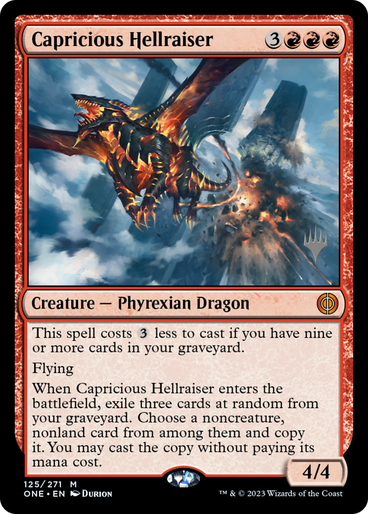 Capricious Hellraiser (Promo Pack) [Phyrexia: All Will Be One Promos] | Cracking-Singles