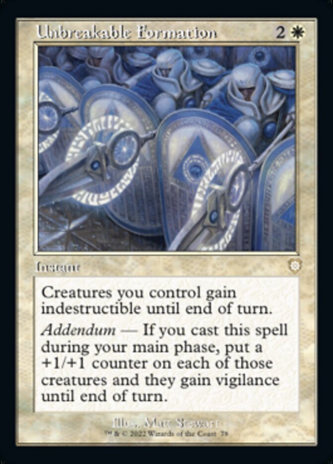 Unbreakable Formation (Retro) [The Brothers' War Commander] | Cracking-Singles