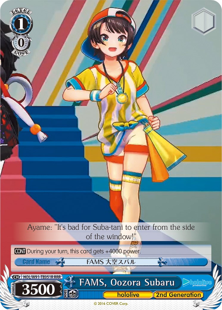 FAMS, Oozora Subaru (HOL/W91-TE051R RRR) [hololive production] | Cracking-Singles