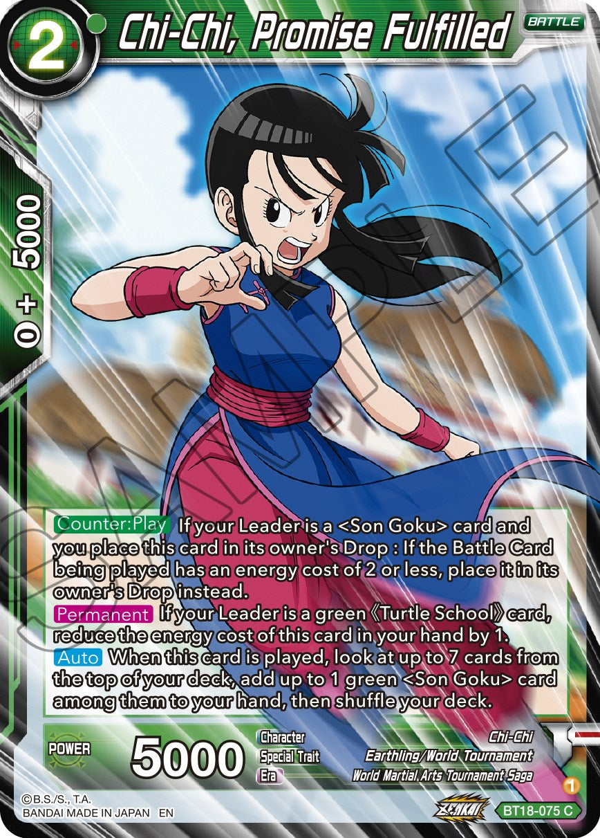 Chi-Chi, Promise Fulfilled (BT18-075) [Dawn of the Z-Legends] | Cracking-Singles