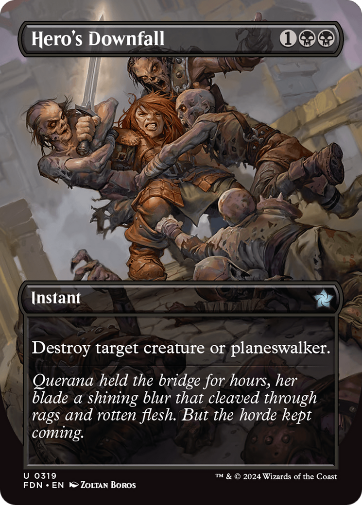 Hero's Downfall (Borderless) [Foundations] | Cracking-Singles