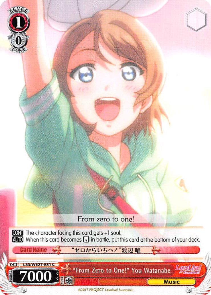 "From Zero to One!" You Watanabe (LSS/WE27-E31 C) [Love Live! Sunshine!! Extra Booster] | Cracking-Singles
