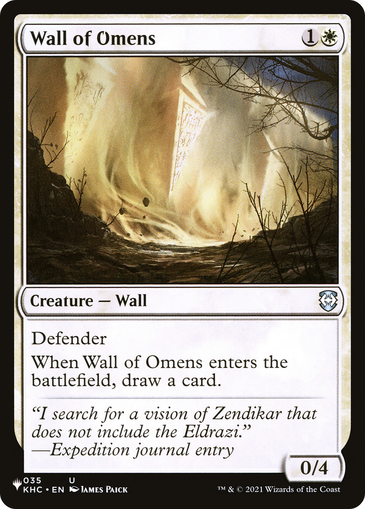Wall of Omens (KHC) [The List] | Cracking-Singles