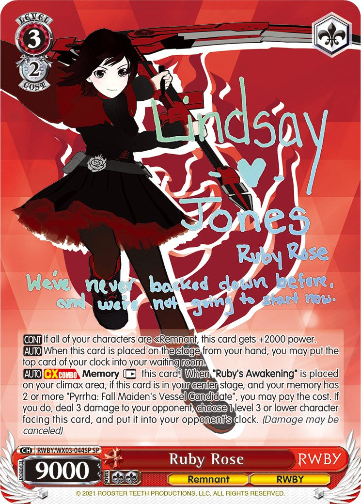 Ruby Rose (RWBY/WX03-044SP SP) [RWBY] | Cracking-Singles