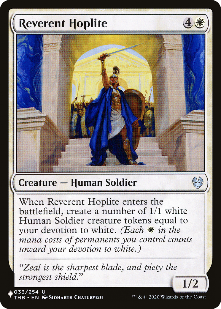 Reverent Hoplite [The List] | Cracking-Singles
