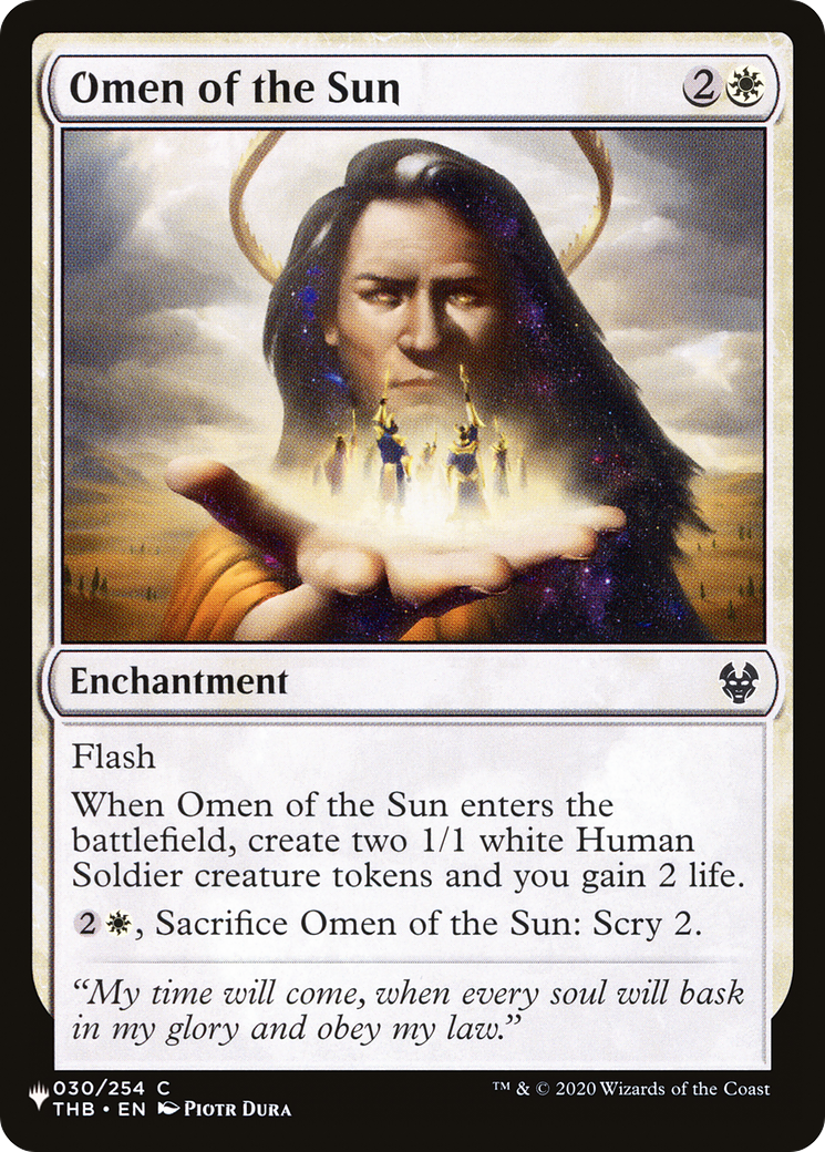 Omen of the Sun [The List] | Cracking-Singles
